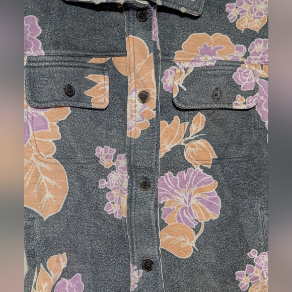 Free People Women's Floral Printed Ruby Oversized Boxy Button Up Jacket, XS - Picture 11 of 15